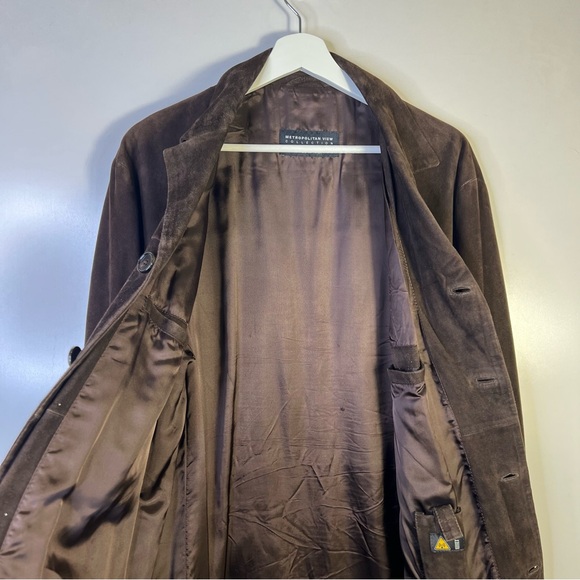Vintage Metropolitan View Italian Suede Jacket Brown Size Large - Picture 5 of 11